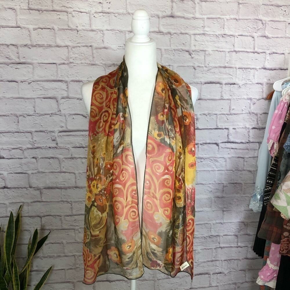 Vintage Ann Taylor colorful rectangle scarf